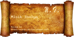 Misik Ibolya névjegykártya